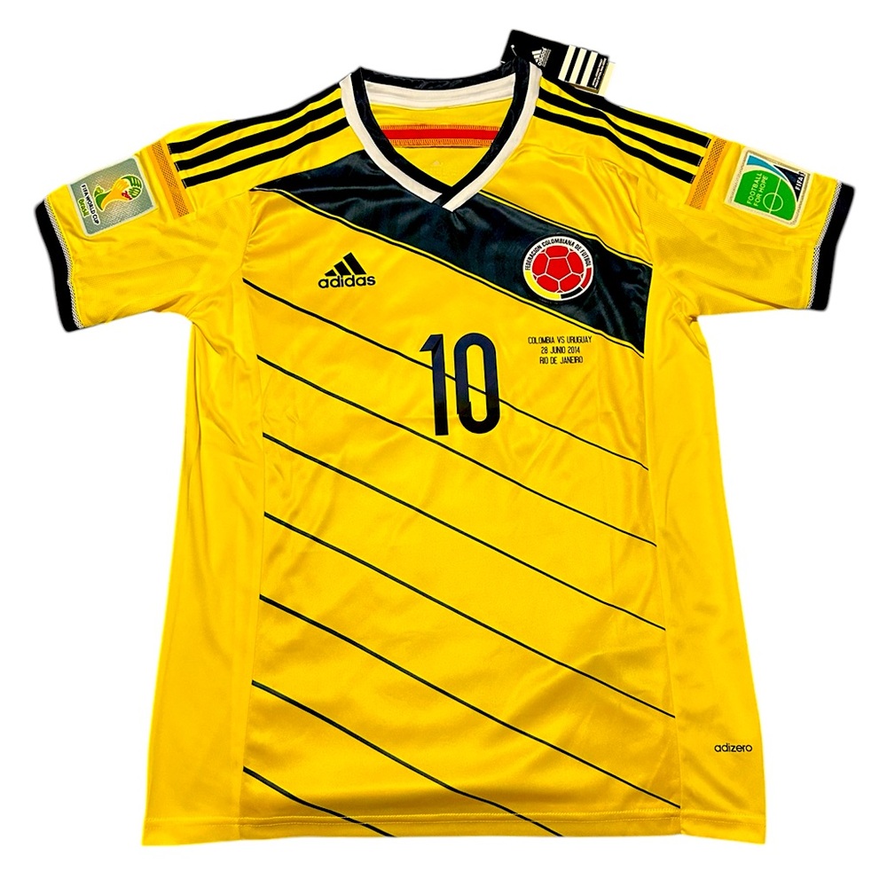 2014 World Cup Colombia home kit. James Rodriguez soccer football jersey. NWT